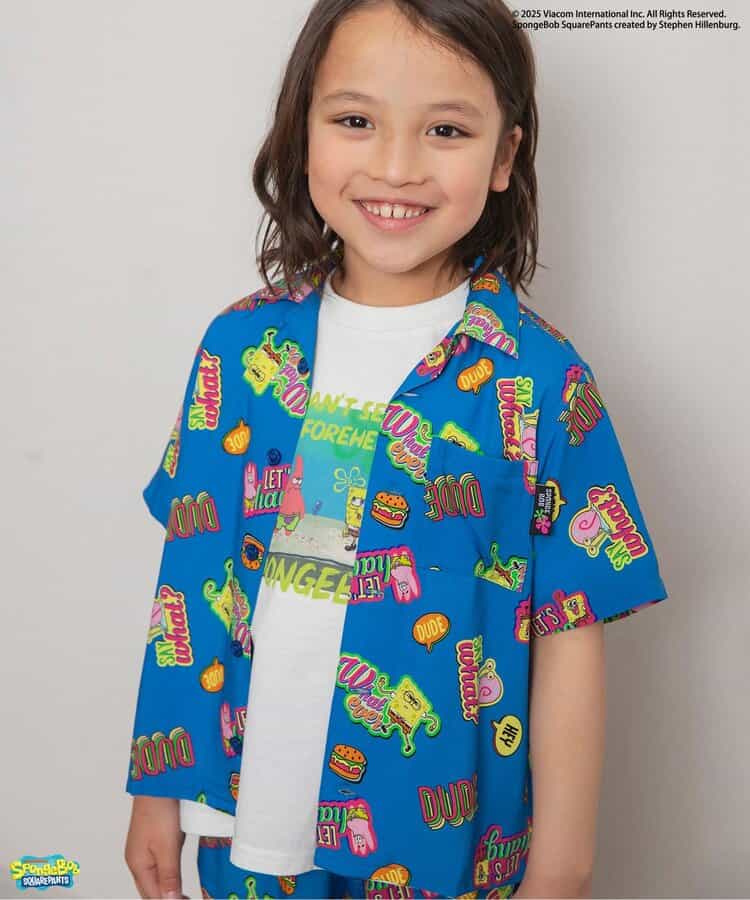 BREEZE x SpongeBob SquarePants Hawaiian Shirt 80-140cm Boys Summer TOPS
