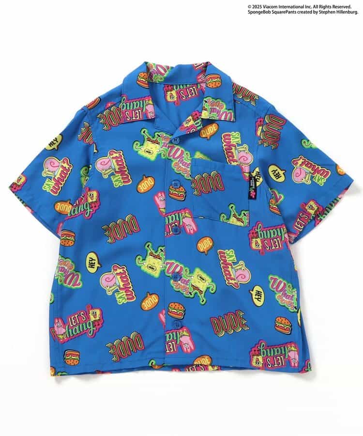 BREEZE x SpongeBob SquarePants Hawaiian Shirt 80-140cm Boys Summer TOPS