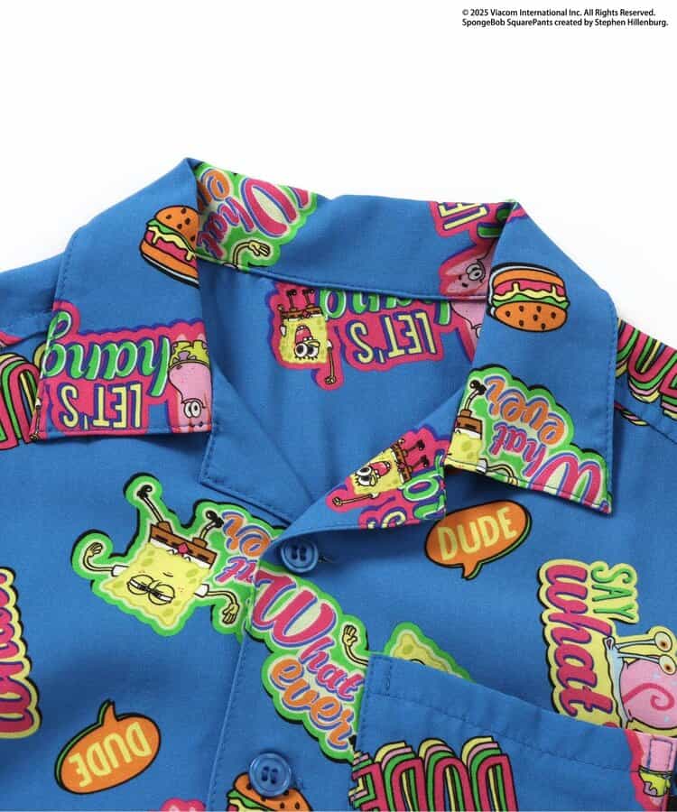BREEZE x SpongeBob SquarePants Hawaiian Shirt 80-140cm Boys Summer TOPS