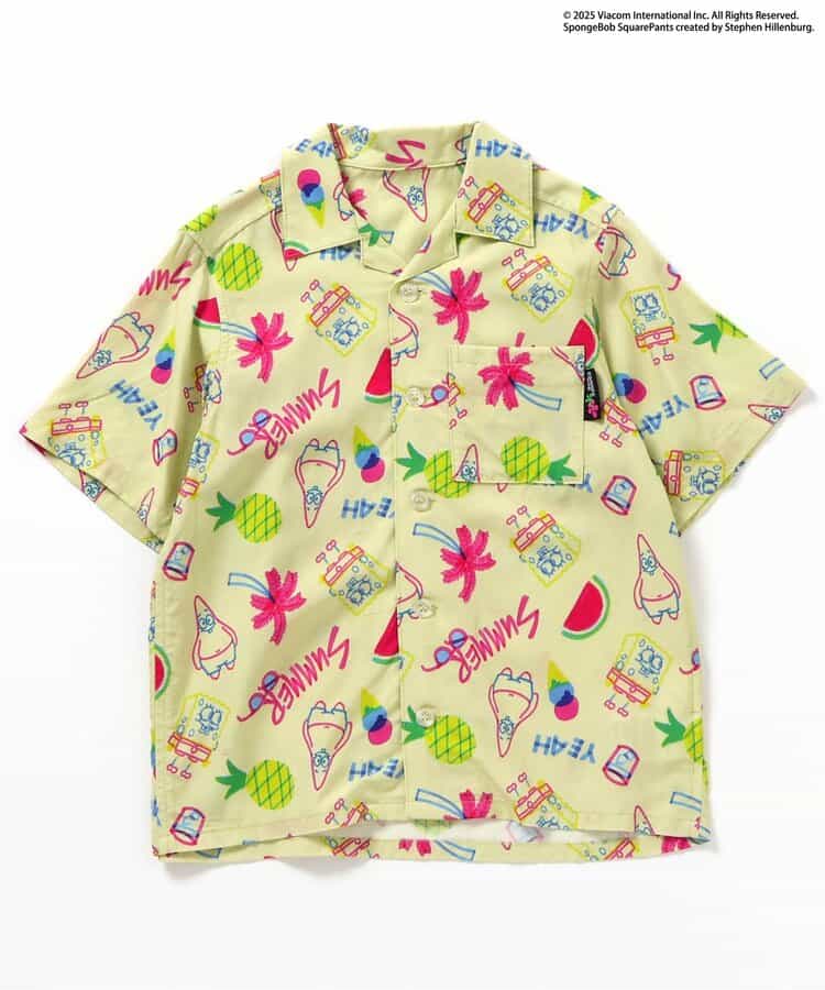 BREEZE x SpongeBob SquarePants Hawaiian Shirt 80-140cm Boys Summer TOPS