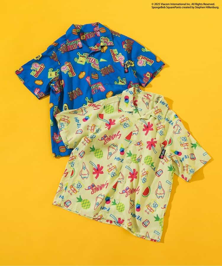BREEZE x SpongeBob SquarePants Hawaiian Shirt 80-140cm Boys Summer TOPS