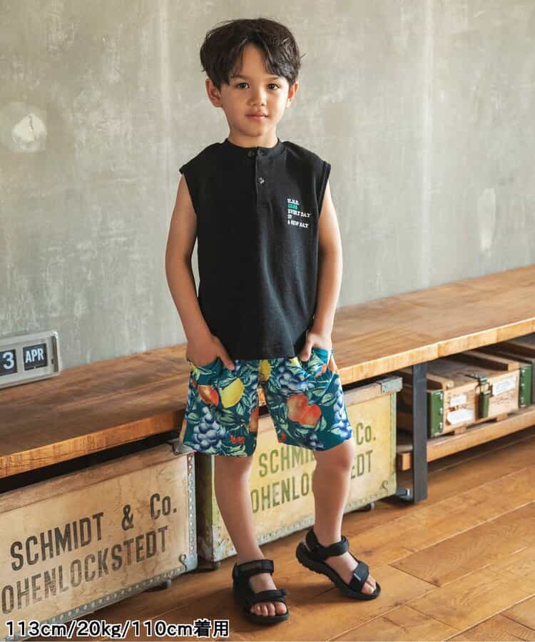 Japanese children's clothing BREEZE embroidered letter vest 80-140cm boys' summer TOPS