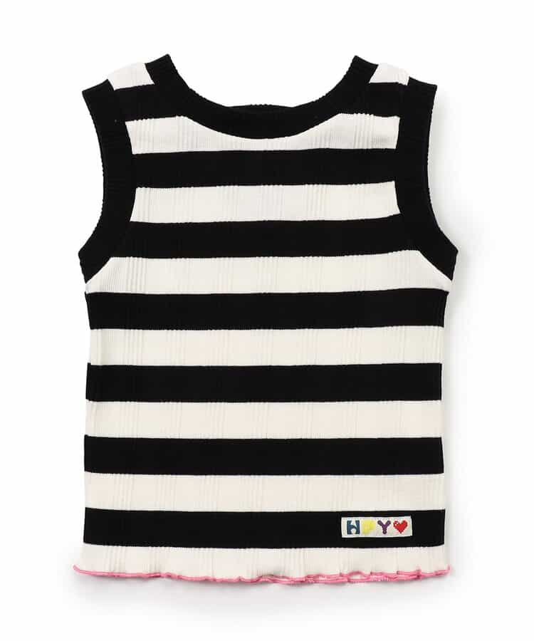 Japanese children's clothing BREEZE lace striped vest 80-140cm girls' newborn baby summer TOPS