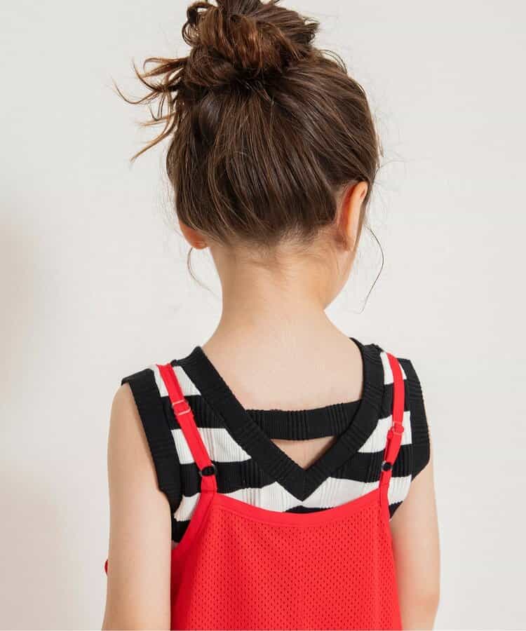 Japanese children's clothing BREEZE lace striped vest 80-140cm girls' newborn baby summer TOPS