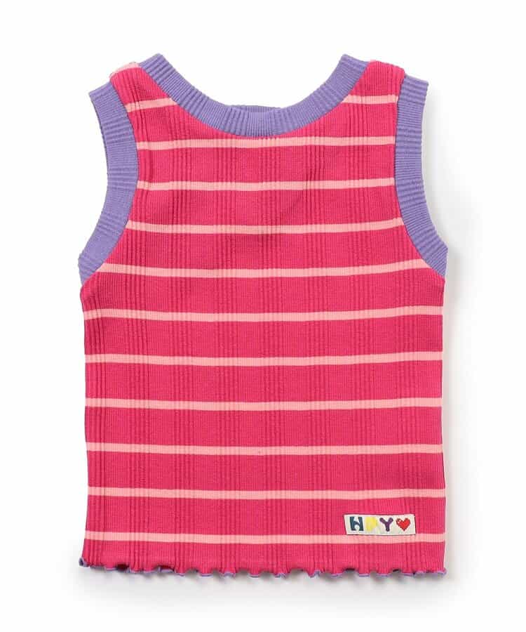 Japanese children's clothing BREEZE lace striped vest 80-140cm girls' newborn baby summer TOPS