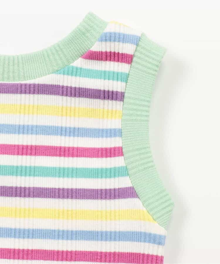 Japanese children's clothing BREEZE lace striped vest 80-140cm girls' newborn baby summer TOPS