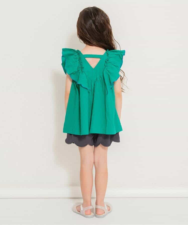 Japanese children's clothing BREEZE small flying sleeve top 80-140cm girls summer TOPS