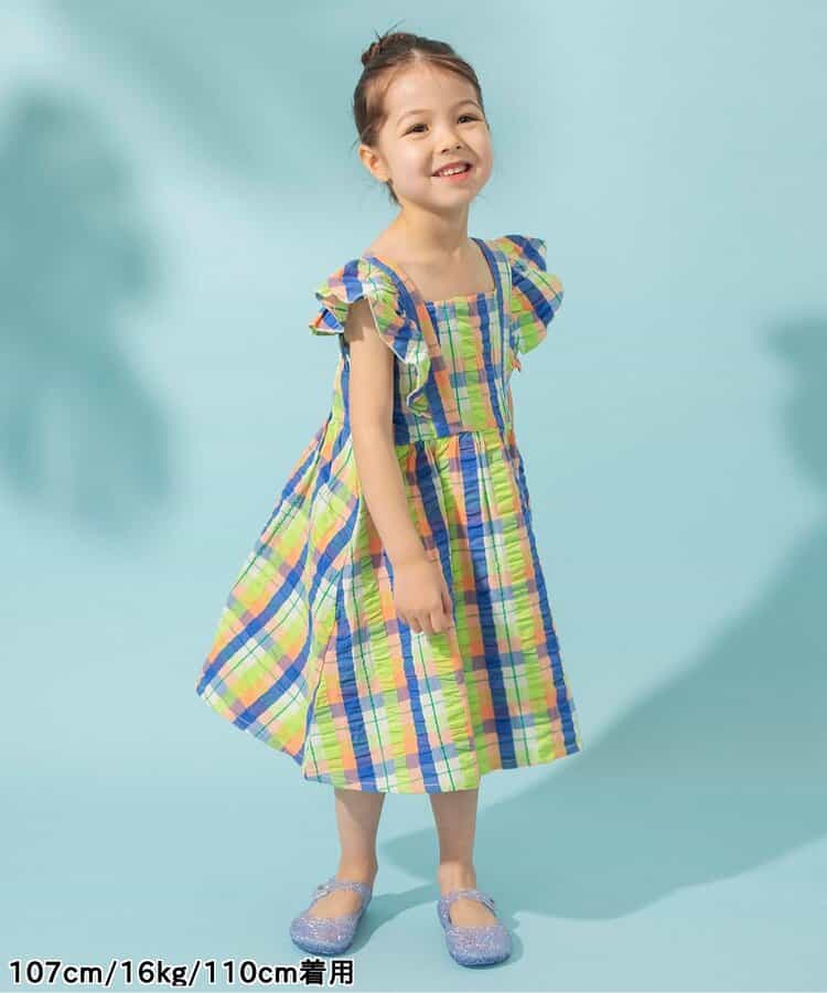 Japanese children's clothing BREEZE small flying sleeve dress 80-140cm girls summer dresses