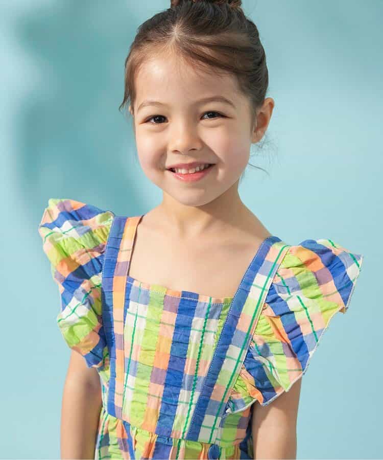 Japanese children's clothing BREEZE small flying sleeve dress 80-140cm girls summer dresses