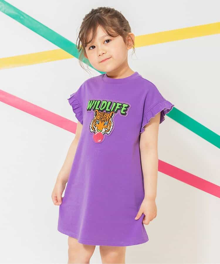 Japanese children's clothing BREEZE 3D fur pattern dress 80-140cm girls summer dresses