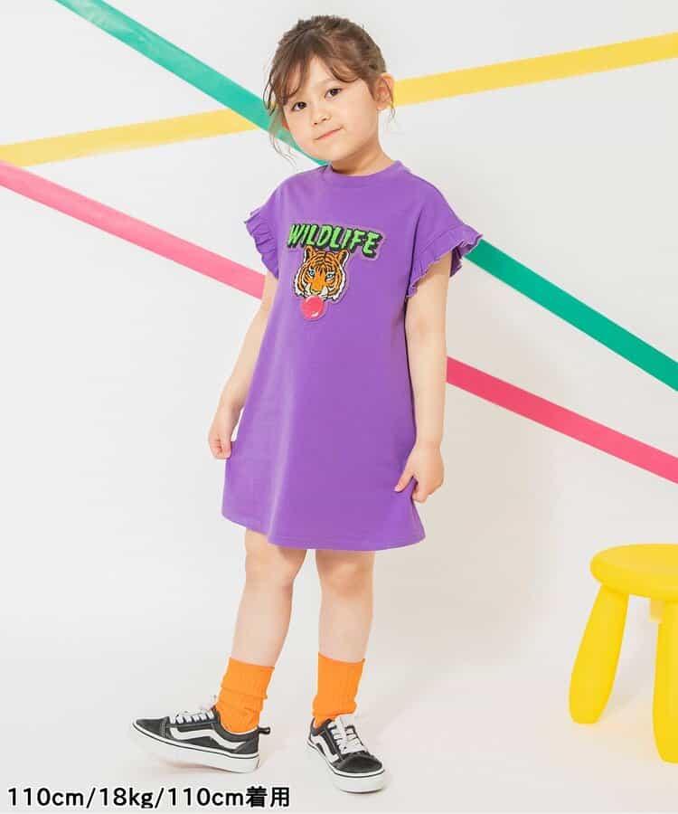 Japanese children's clothing BREEZE 3D fur pattern dress 80-140cm girls summer dresses