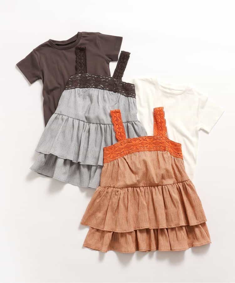 BREEZE Japanese Children's Clothing Tops and Sling Dresses 80-140cm Girls Summer TOPS DRESSES