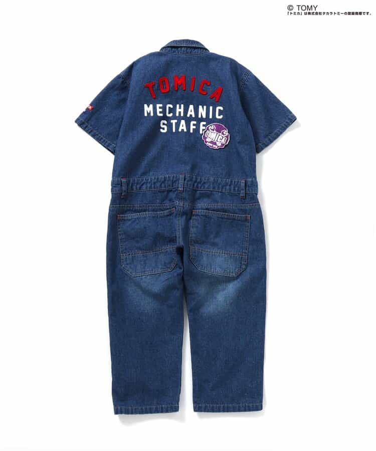 BREEZE x TOMICA Denim Overalls (90-120cm) for Boys (Summer Jumpsuit)