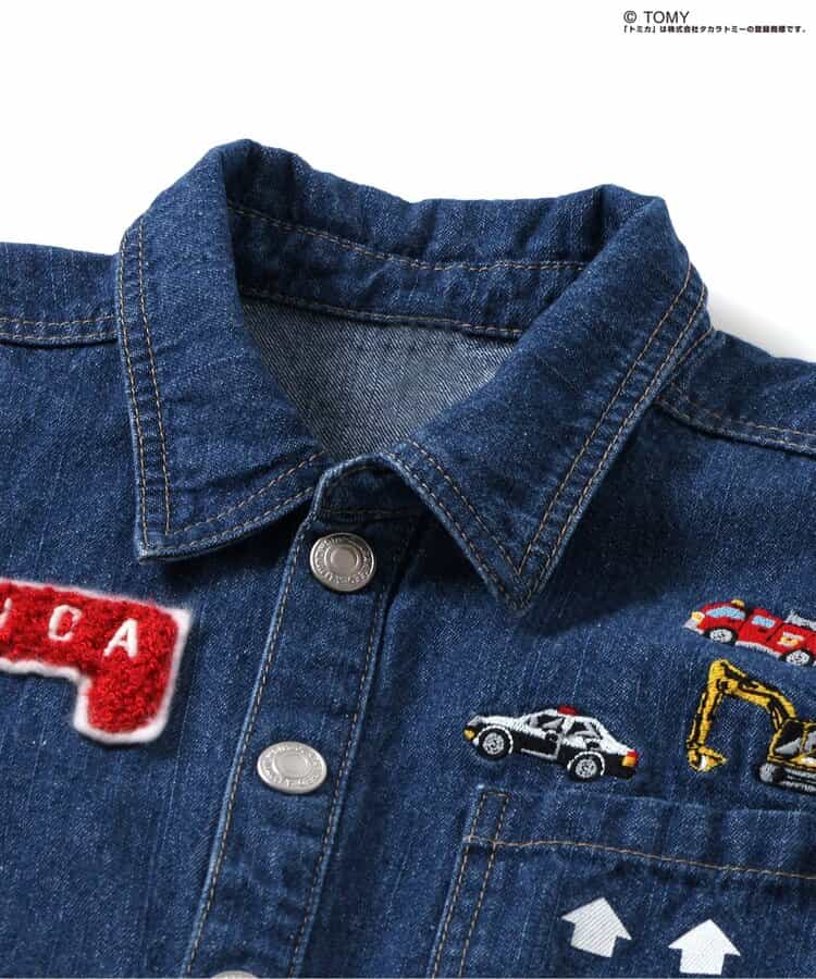 BREEZE x TOMICA Denim Overalls (90-120cm) for Boys (Summer Jumpsuit)