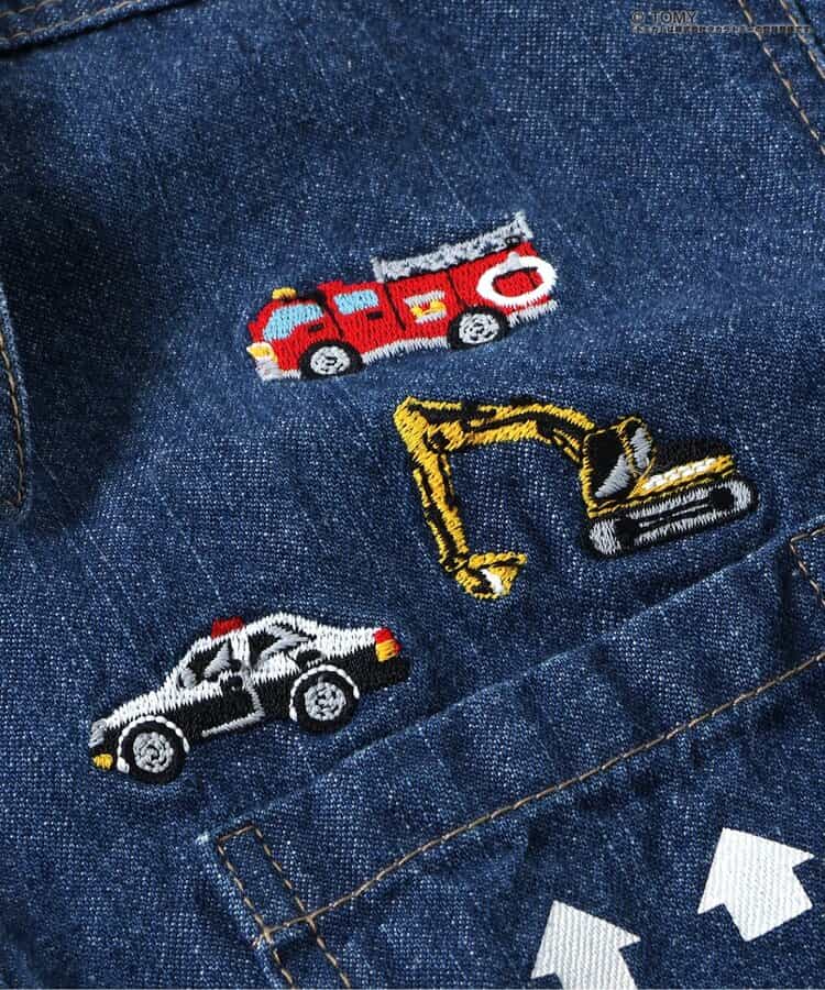 BREEZE x TOMICA Denim Overalls (90-120cm) for Boys (Summer Jumpsuit)