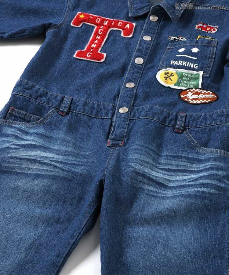 BREEZE x TOMICA Denim Overalls (90-120cm) for Boys (Summer Jumpsuit)