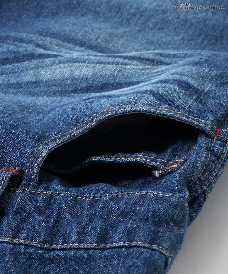 BREEZE x TOMICA Denim Overalls (90-120cm) for Boys (Summer Jumpsuit)