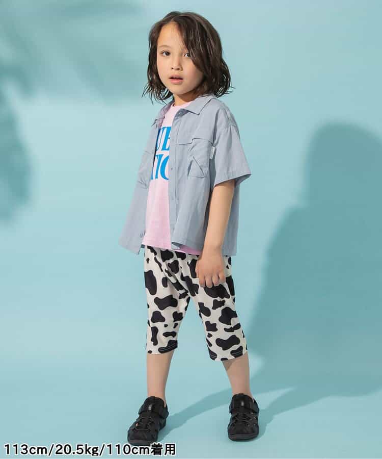 Japanese children's clothing BREEZE mesh fabric casual cropped pants 80-130cm boys'/girls' summer PANTS