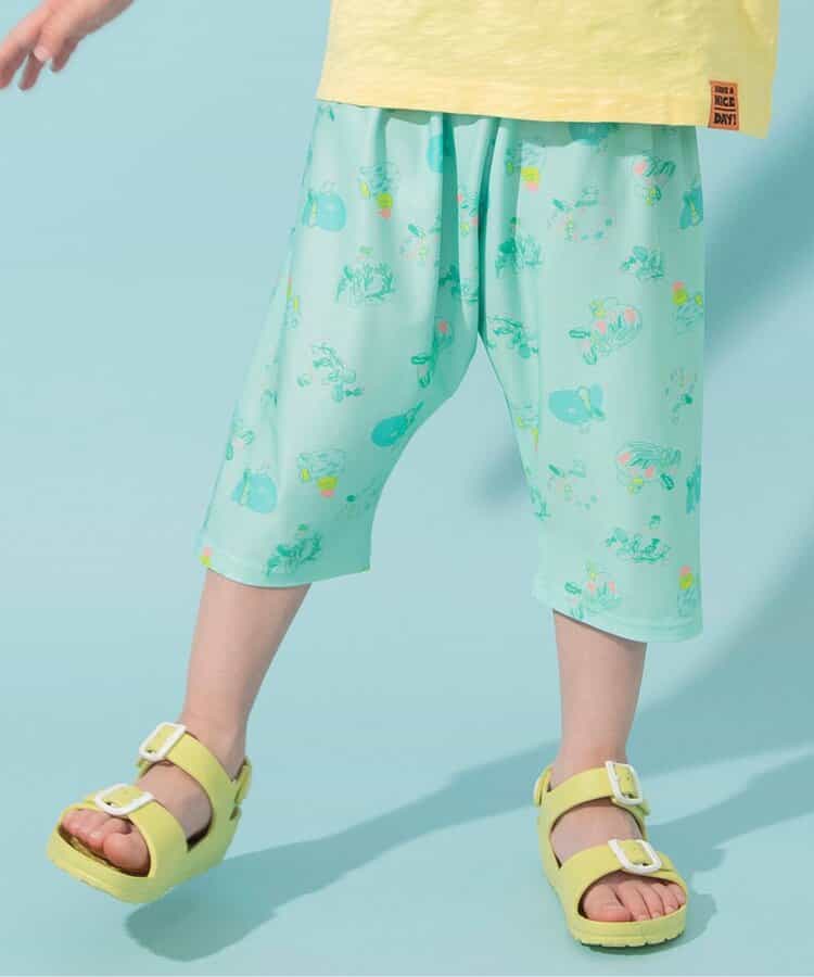 Japanese children's clothing BREEZE mesh fabric casual cropped pants 80-130cm boys'/girls' summer PANTS