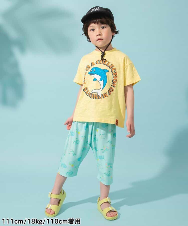Japanese children's clothing BREEZE mesh fabric casual cropped pants 80-130cm boys'/girls' summer PANTS