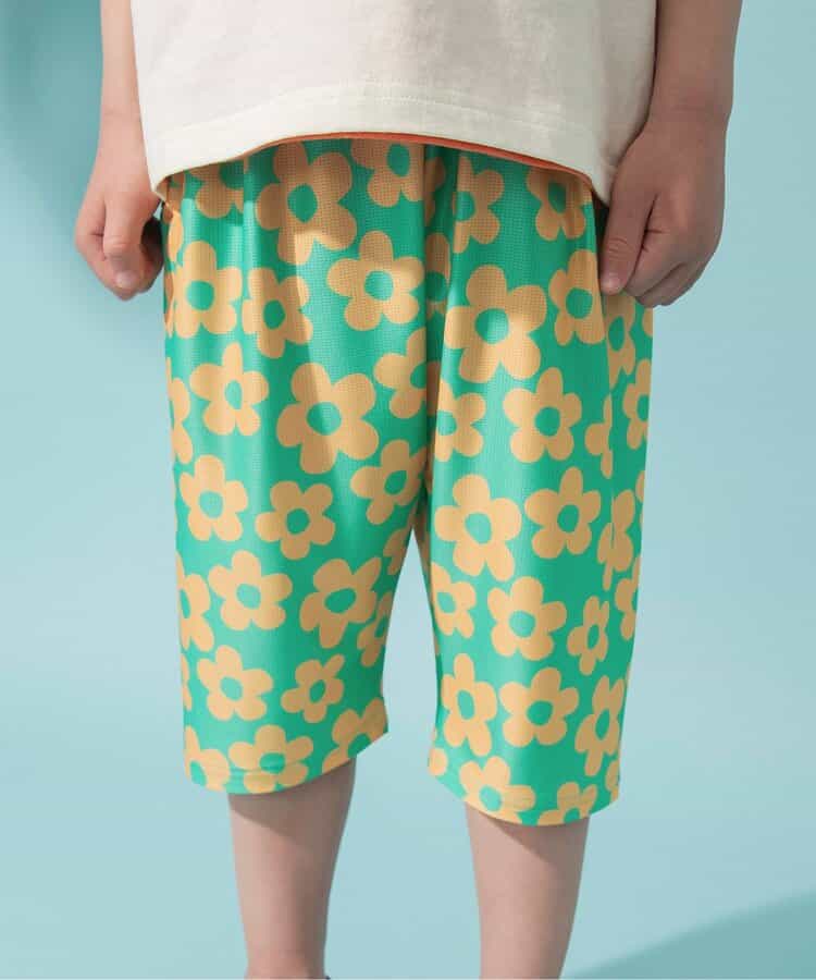 Japanese children's clothing BREEZE mesh fabric casual cropped pants 80-130cm boys'/girls' summer PANTS