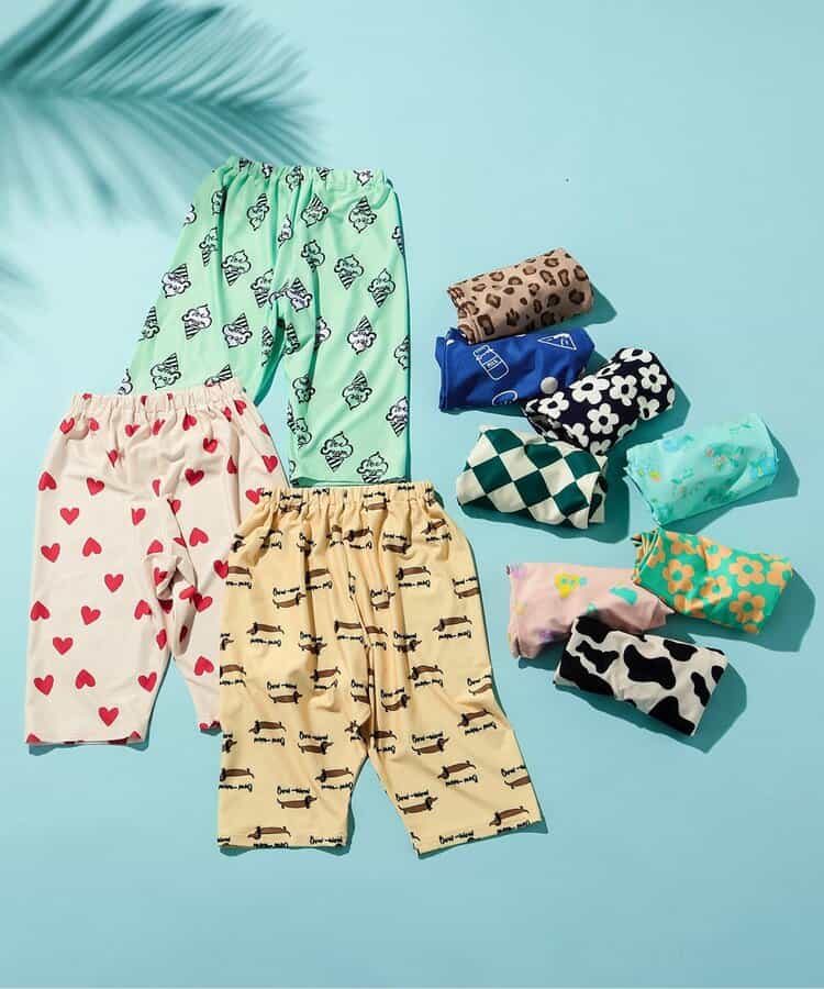 Japanese children's clothing BREEZE mesh fabric casual cropped pants 80-130cm boys'/girls' summer PANTS