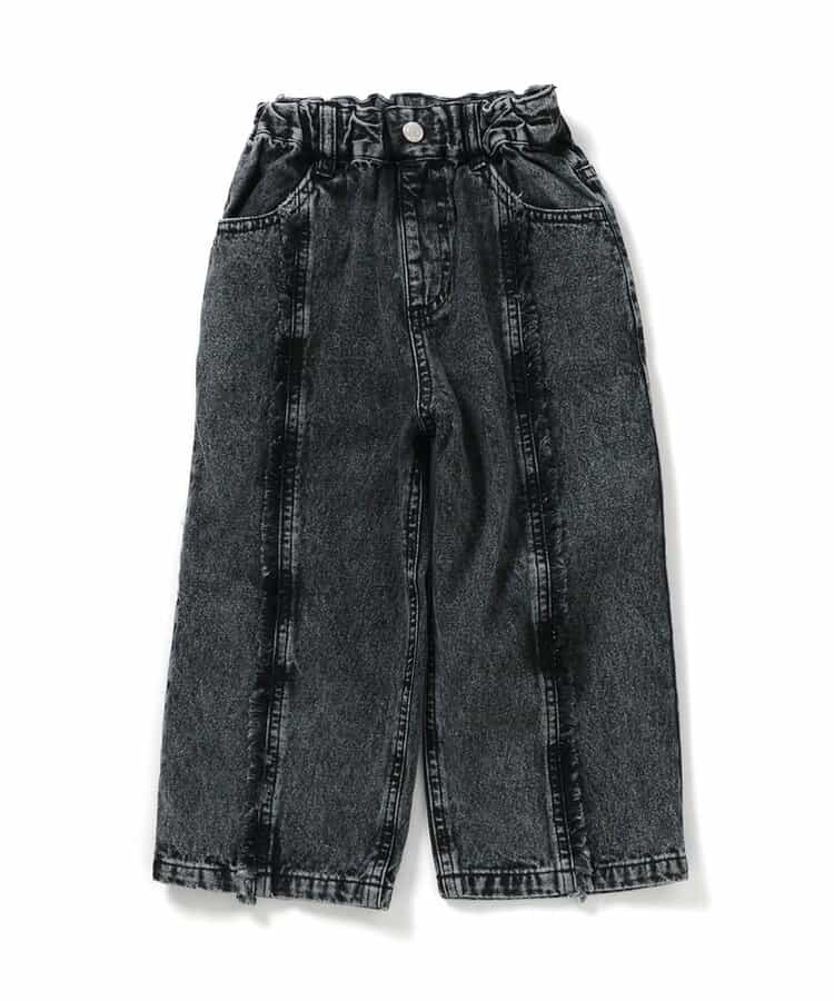 Japanese children's clothing BREEZE tassel denim straight pants 80-140cm girls summer PANTS