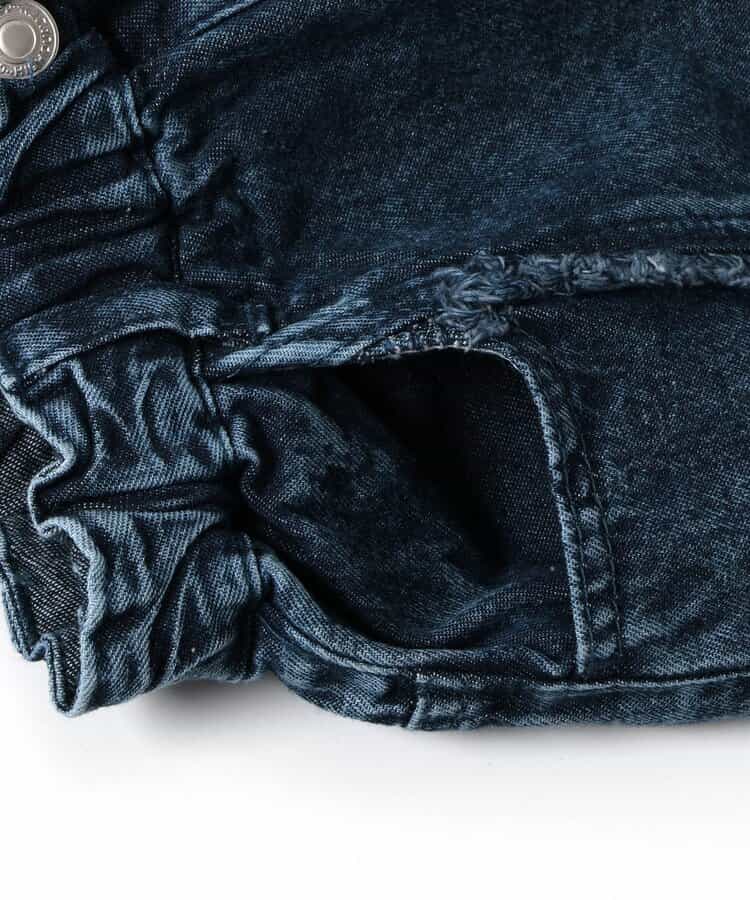 Japanese children's clothing BREEZE tassel denim straight pants 80-140cm girls summer PANTS