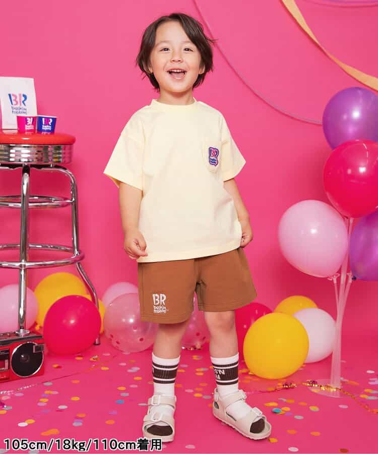 Japanese children's clothing BREEZE x Baskin-Robbins shorts 80-140cm boys' summer PANTS