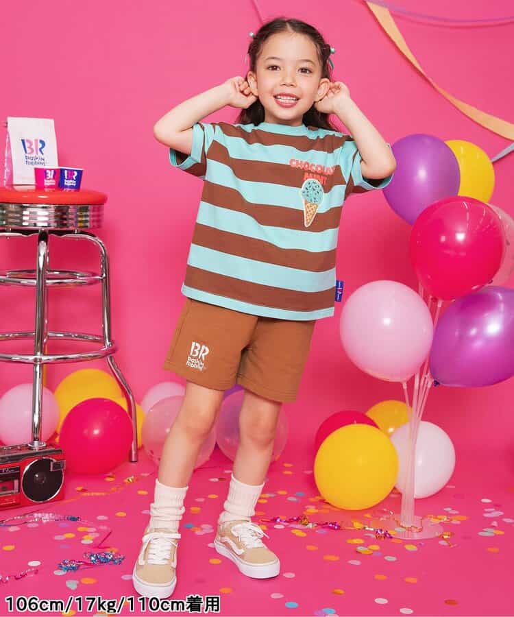 Japanese children's clothing BREEZE x Baskin-Robbins shorts 80-140cm boys' summer PANTS