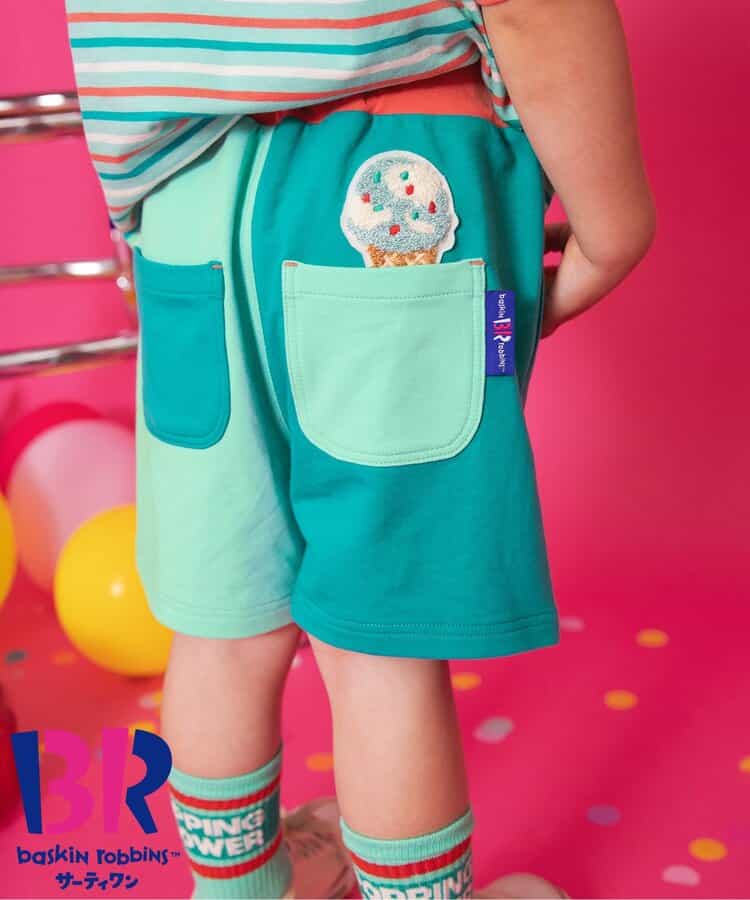 Japanese children's clothing BREEZE x Baskin-Robbins shorts 80-140cm boys' summer PANTS