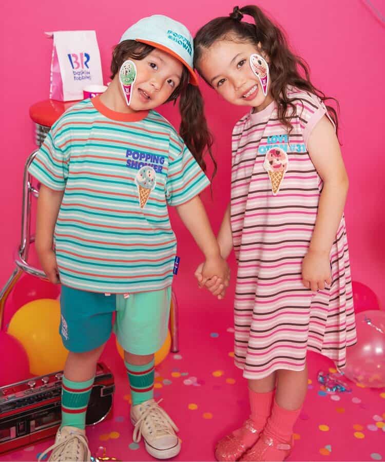 Japanese children's clothing BREEZE x Baskin-Robbins shorts 80-140cm boys' summer PANTS