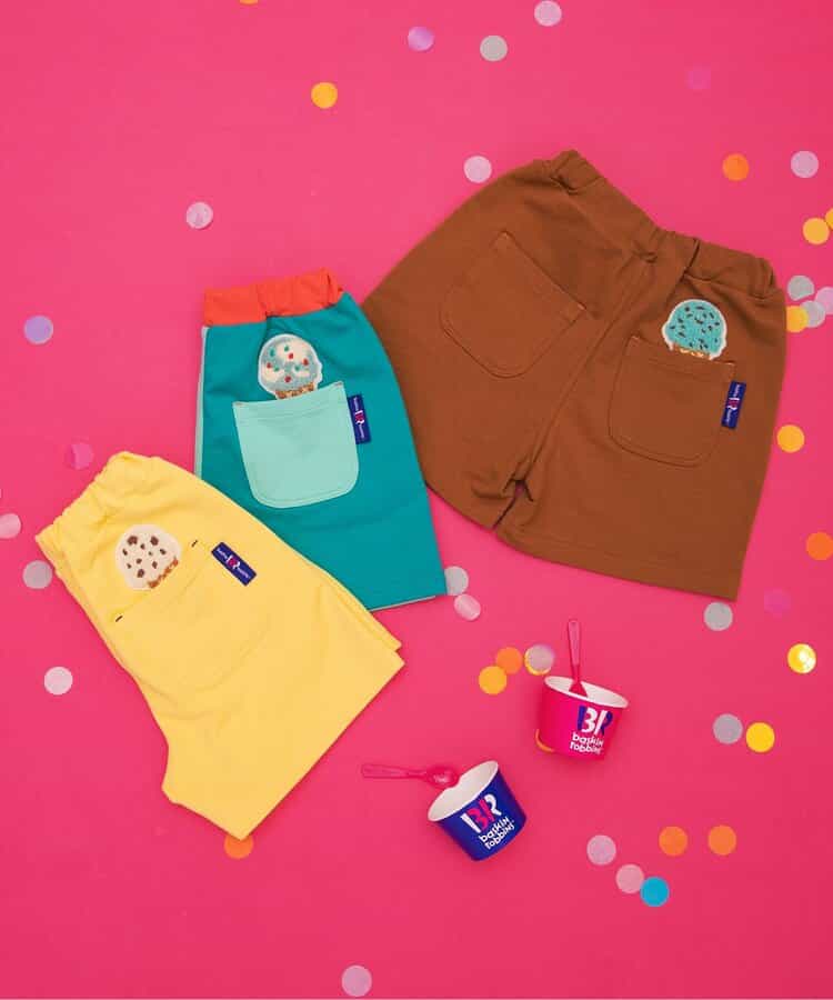 Japanese children's clothing BREEZE x Baskin-Robbins shorts 80-140cm boys' summer PANTS
