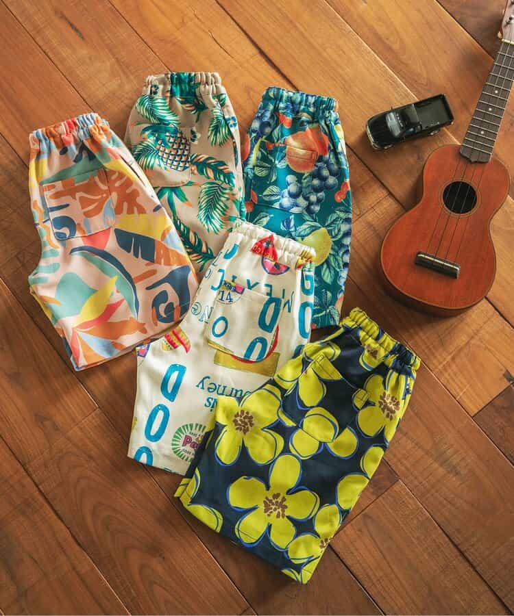 Japanese children's clothing BREEZE quick-drying vacation style shorts 80-140cm boys'/girls' summer PANTS