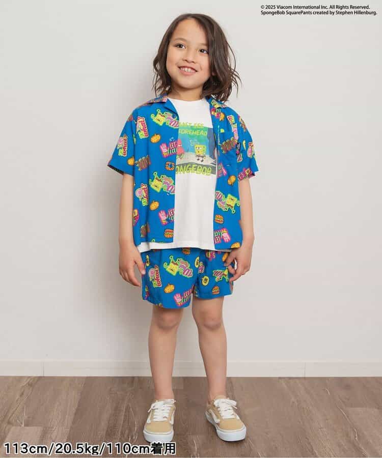 BREEZE x SpongeBob SquarePants Hawaiian Shirt 80-140cm Boys Summer TOPS