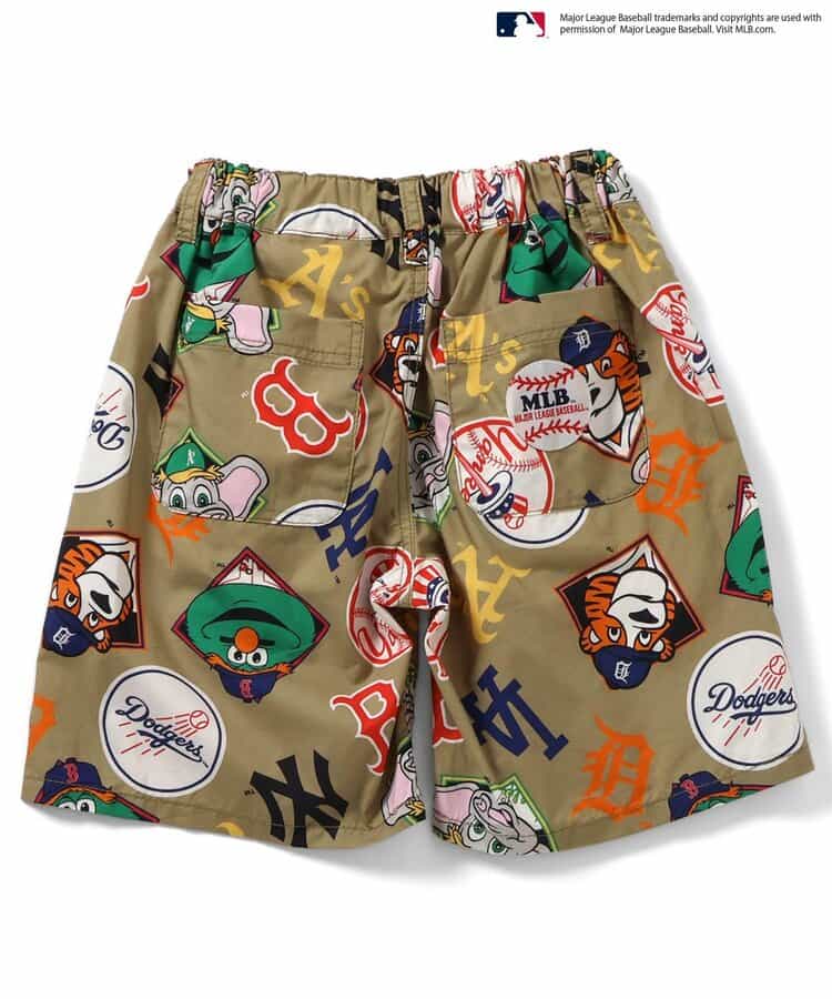 Japanese children's clothing BREEZE x MLB print shorts 80-140cm boys' summer PANTS