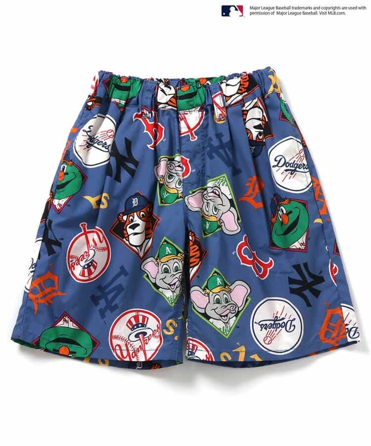 Japanese children's clothing BREEZE x MLB print shorts 80-140cm boys' summer PANTS