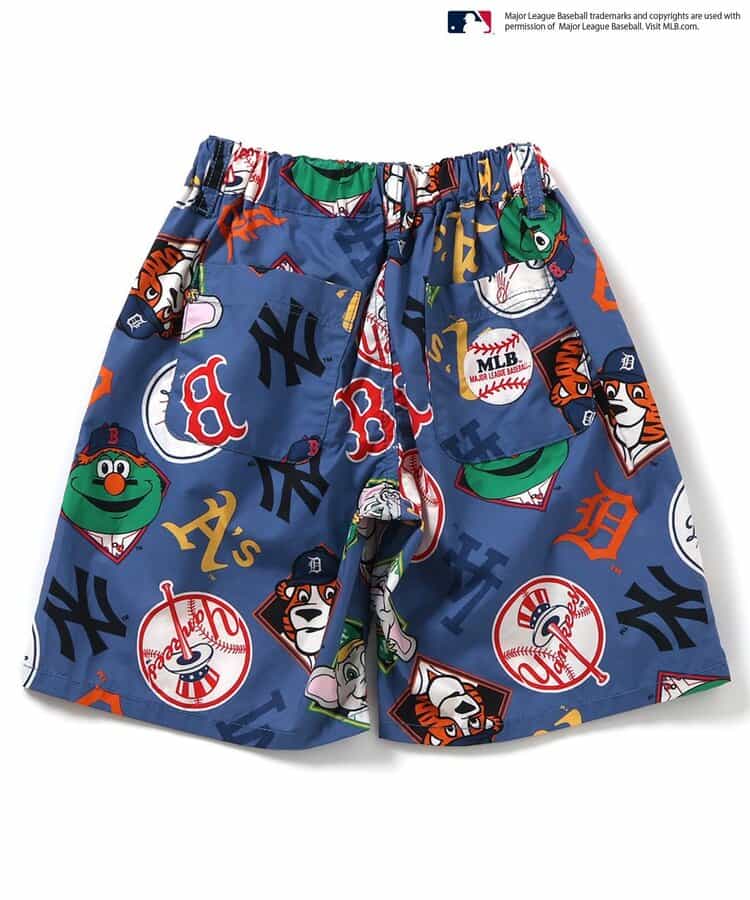 Japanese children's clothing BREEZE x MLB print shorts 80-140cm boys' summer PANTS