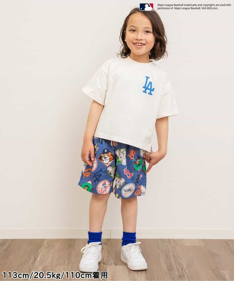 Japanese children's clothing BREEZE x MLB print shorts 80-140cm boys' summer PANTS