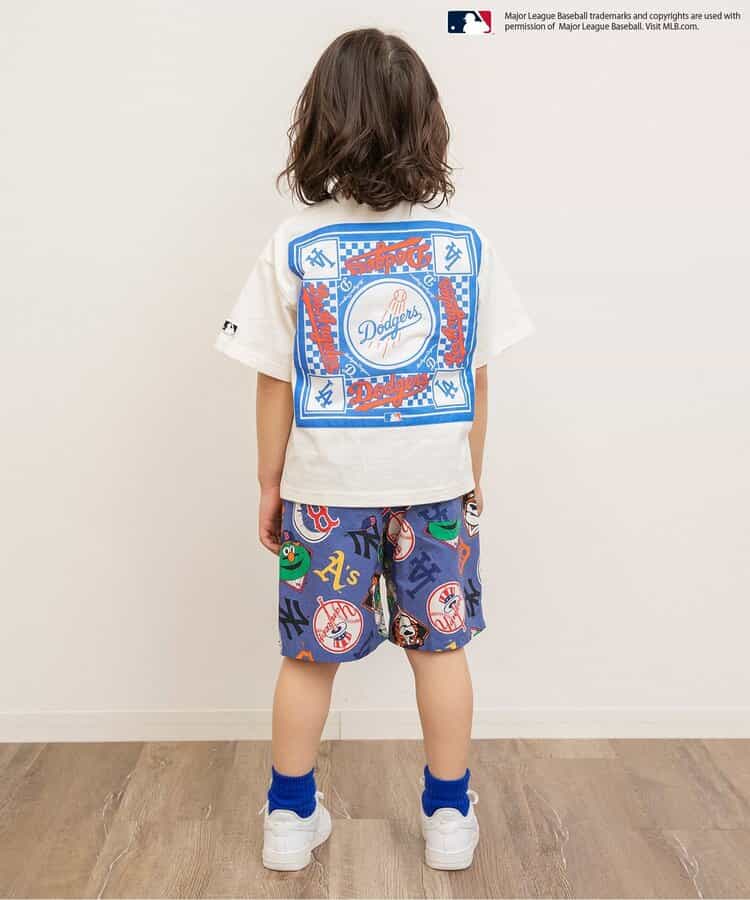 Japanese children's clothing BREEZE x MLB print shorts 80-140cm boys' summer PANTS