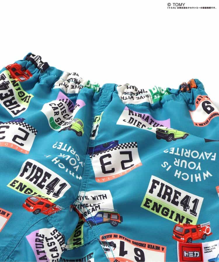 BREEZE x TOMICA UV-Proof Amphibious Beach Shorts (80-130cm) for Boys (Japanese Kidswear) Summer Swimwear Special