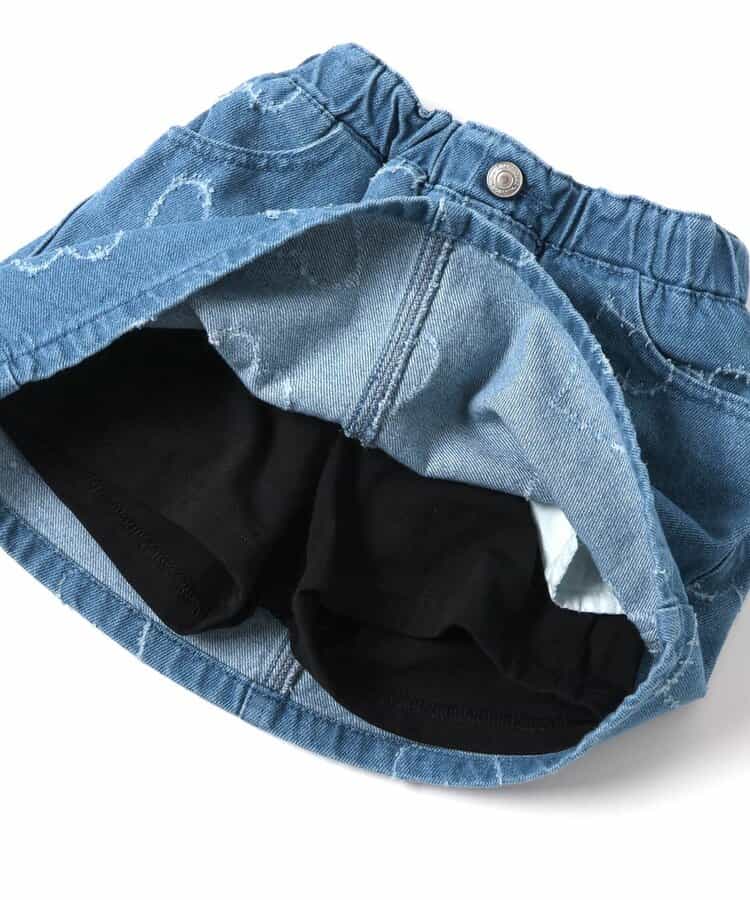 Japanese children's clothing BREEZE heart-shaped denim skirt 80-140cm girls summer SKIRTS