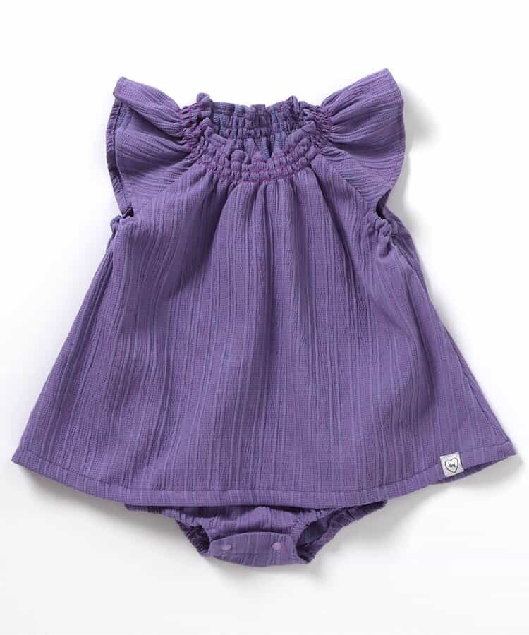 Japanese children's clothing BREEZE lace sleeve dress 70-80cm girls' newborn baby summer jumpsuit