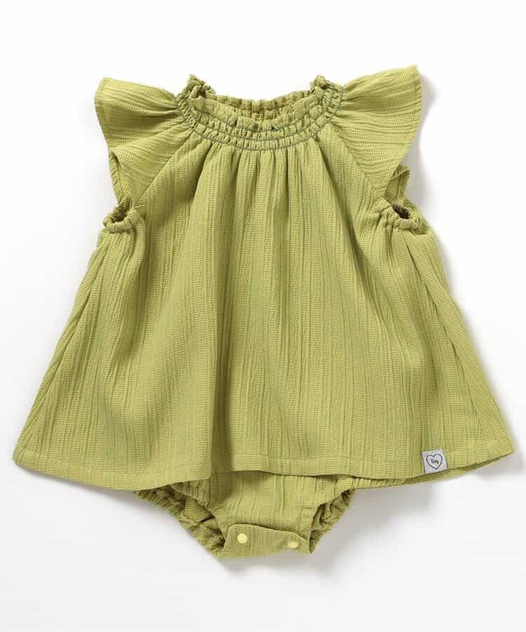 Japanese children's clothing BREEZE lace sleeve dress 70-80cm girls' newborn baby summer jumpsuit