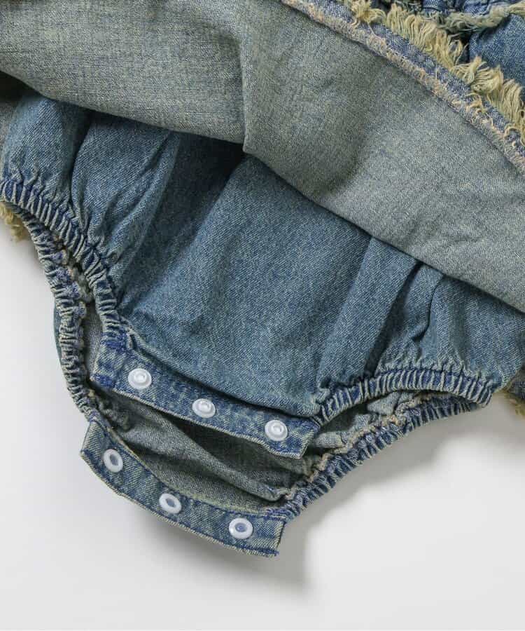 BREEZE Top and Denim Jumpsuit 2-Piece Set (70-80cm) for Girls (Summer Jumpsuit for Newborns)