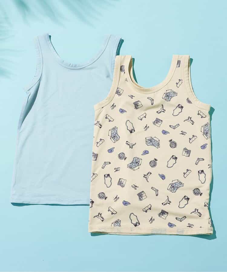 Japanese children's clothing BREEZE suspender underwear two-piece set 90-140cm boys' summer TOPS
