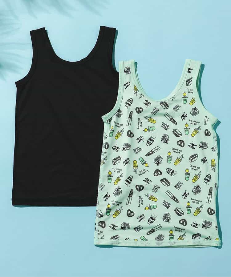 Japanese children's clothing BREEZE suspender underwear two-piece set 90-140cm boys' summer TOPS