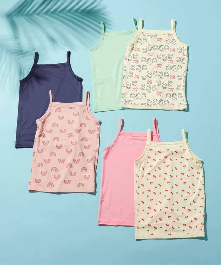 Japanese children's clothing BREEZE suspender underwear two-piece set 90-140cm girls summer TOPS
