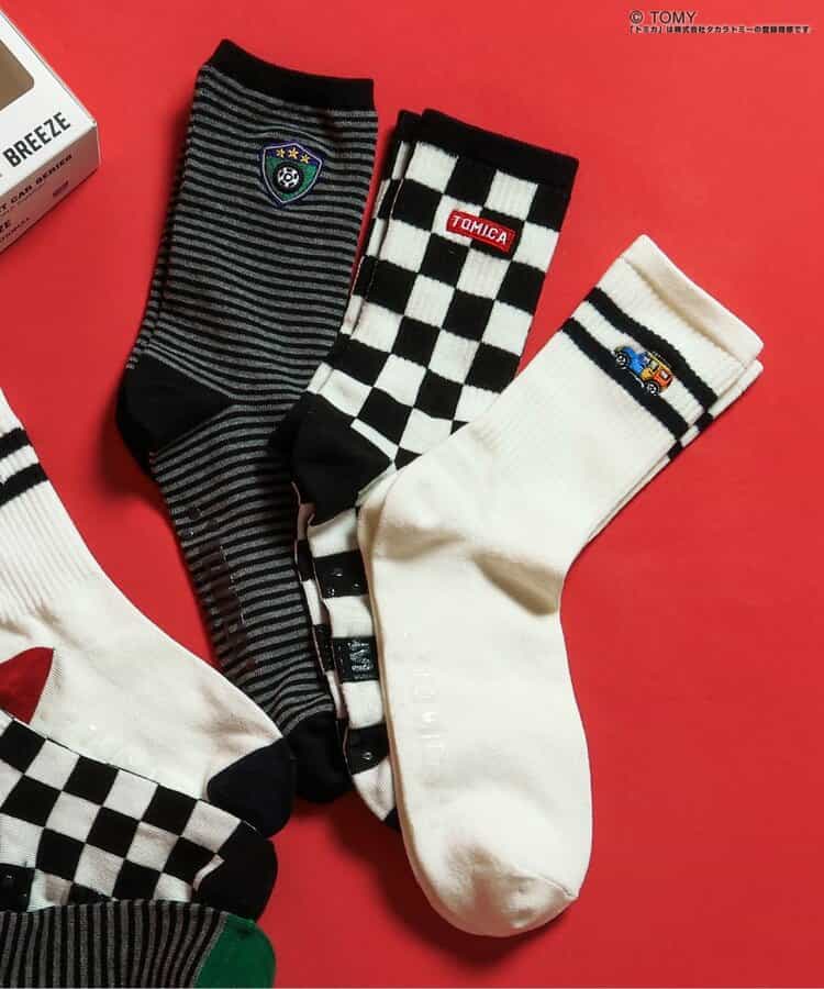 BR#22EE x TOMICA Socks (3 pairs, 10-27cm) - Direct from Japan