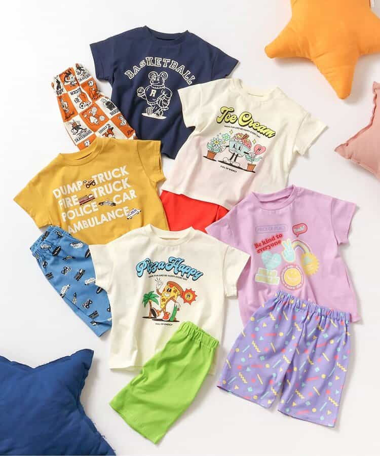 Japanese children's clothing BREEZE pajamas 80-150cm boys' and girls' summer pajamas series